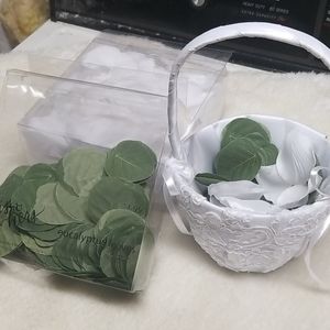Flower girl basket and petals